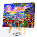 Oil Paint By Numbers Picture DIY Painting Party Abstract Drawing on Canvas