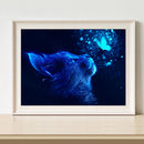 Butterfly Cat 5D DIY Full Round Drill Diamond Painting Hanging Decor Handwo