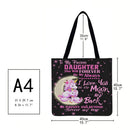 Cartoon letters Printed Shoulder Shopping Bag Casual Large Tote Handbag