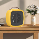 500w Mini Electric Heating Fan with Handle Desktop Warm Air Blower (Yellow)