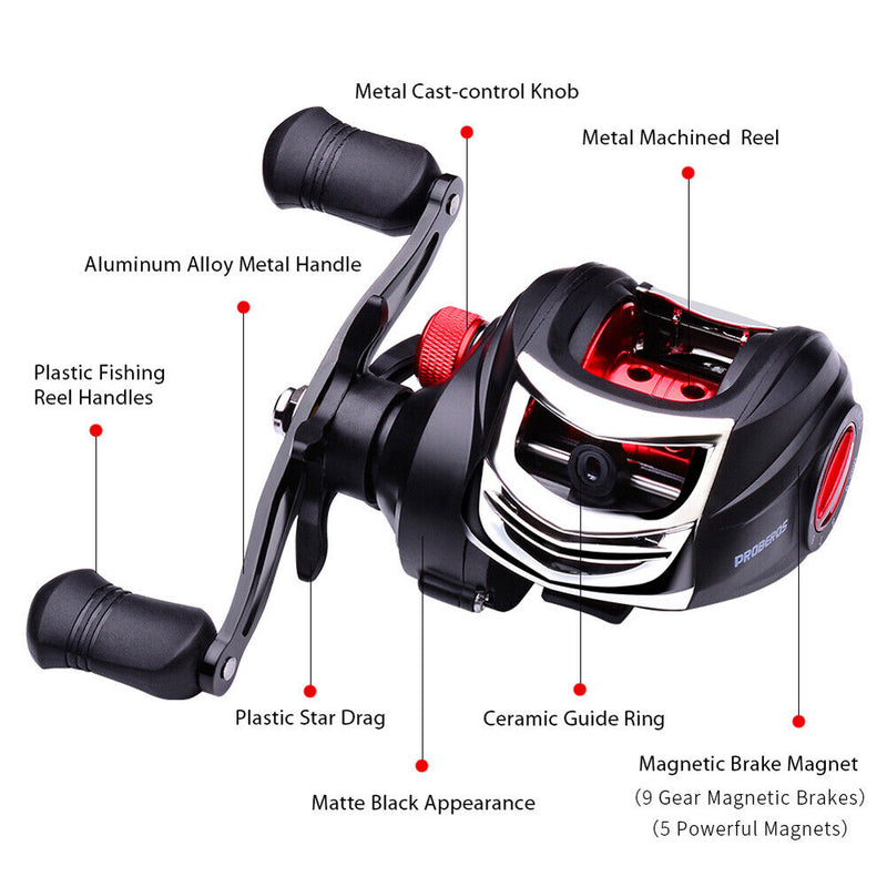 8kg Max Drag Fishing Reel 7.2:1 Bait Casting Fishing Wheel (Right Hand) Newly