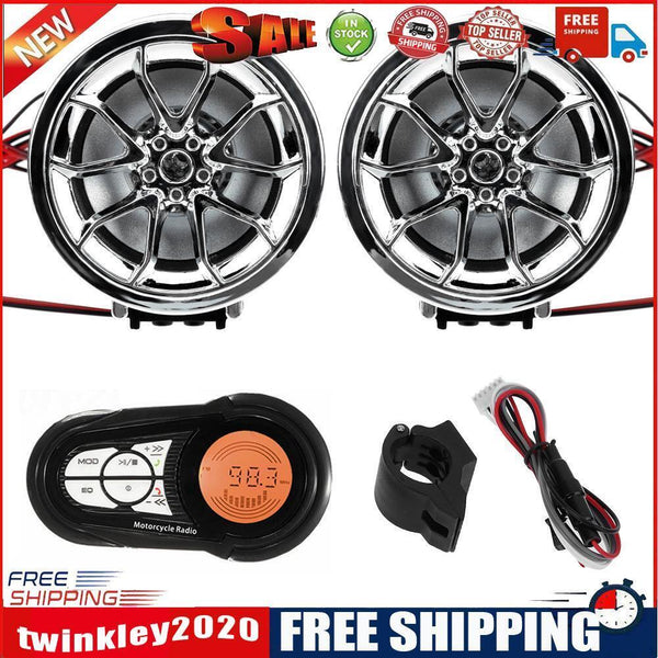 12V Motorcycle Bluetooth-compatible Hands-free Audio System FM Radio Amplif