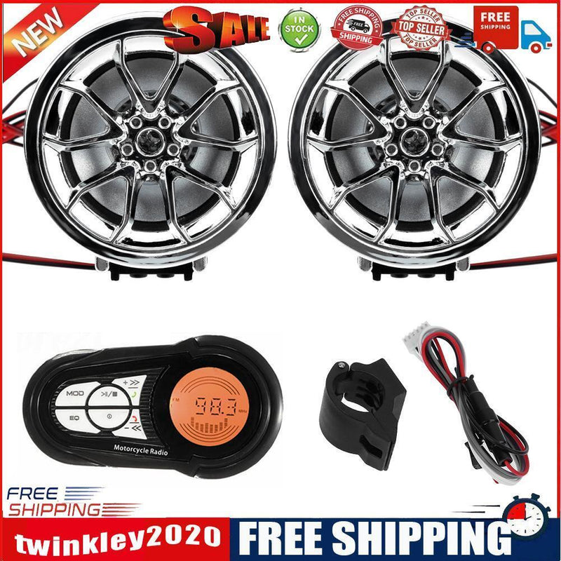 12V Motorcycle Bluetooth-compatible Hands-free Audio System FM Radio Amplif