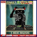 Handmade Music Cat 5D DIY Full Round Drill Drawing Kit Diamond Painting Ornam