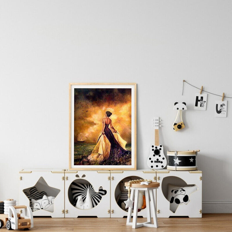 5D DIY American Woman Full Round Drill Diamond Painting Kit Rhinestone