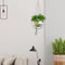 Boho Mirror Ball Hanging Flower Pot Hanger Basket Home Garden Decor (15cm) Newly