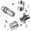 ABS Chrome Portable Base Bracket Adjustable Shower Head Holder Slide Clamp