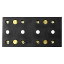 60A 32V 4 Gang Dual Positive Negative Bus Bar with 8 Ring Terminals for Marine