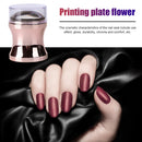 Clear Silicone Nail Stamper Manicure Scraper Polish Transfer Template with Cap