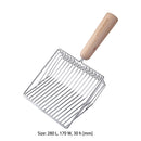 Cat Litter Shovel Wooden Handle Pet Toilet Cleaning Poop Scooper (Metal) Newly