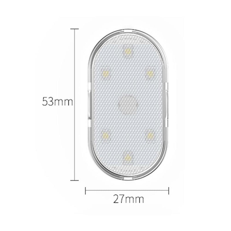 Car LED Touch Lights Wireless Auto Roof Ceiling Reading Lamp (Pink Purple)