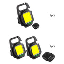 Keychain Flashlights COB LED 500 Lumens Pocket Small Work Lights (1 Set)
