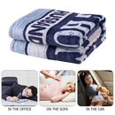 Flannel Letter Blanket, Soft Fleece Bed Throw Blankets for Couch, Sofa, Beddings