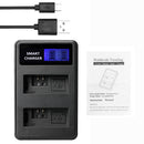 LP-E5 LCD Dual Port USB Battery Charger for Canon EOS 1000D 500D 450D Kiss Newly
