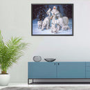 5D Diamond Painting Kit Snowy Man and Bears Full Round Drill DIY Wall Art Crafts