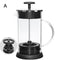 Glass Teapot French Coffee Tea Filter Press Manual Coffee Espresso Maker Kettle