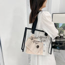 Casual Beach Transparent Large Capacity Handbag PVC Waterproof Portable Tote Bag