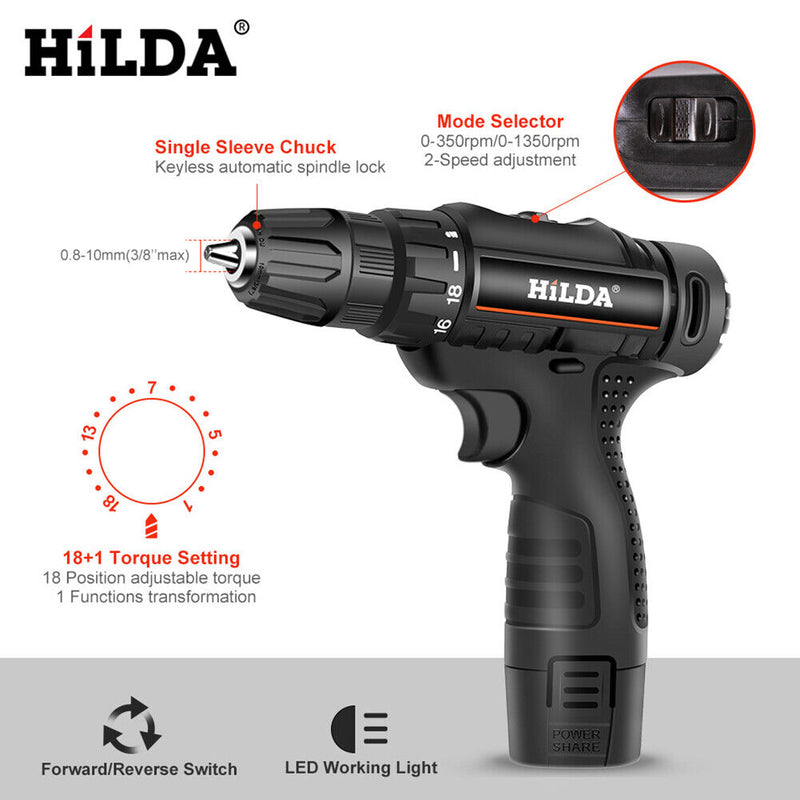 Mini Electric Drill Rechargeable Screwdriver Drilling Mounting Screws Power