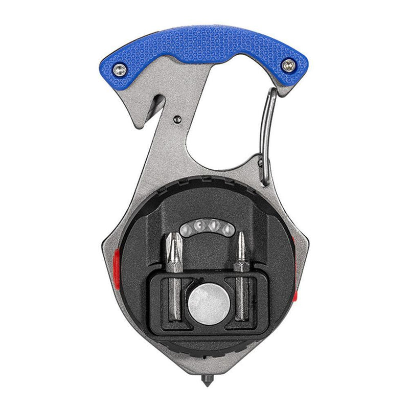 Multifunction COB LED Flashlight Camping Screwdriver Keychain Lamp (Blue)