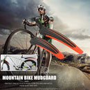 2pcs Mountain Bicycle Splash Fender Guard Bike Rear Front Mudguard (Orange)