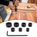 9pcs Depth Stop Collars Ring Positioner Drill Bit Locator for Carpentry Newly