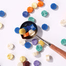 Wooden Handle Sealing Wax Bead Tablet Melting Spoon for Scrapbooking (B) Newly