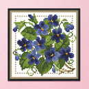 12 Months Flower Cross Stitch DIY Needlework 14CT Stamped (February H424)