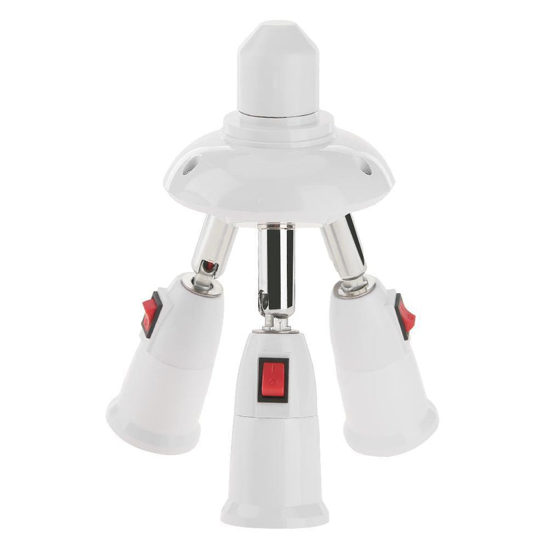 E27 Splitter 3 Heads Lamp Base Adjustable LED Light Holder Adapter Socket Newly