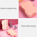 Microwave Lunch Box Food Grids Storage Container School Bento Box (Pink) Newly
