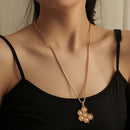 Single Layer Simple Honeycomb Necklace Women Girls Party Jewery Honey Pendant