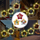 5D DIY Diamond Painting Christmas Tree Ornaments LED Hanging Star Lights Lamp