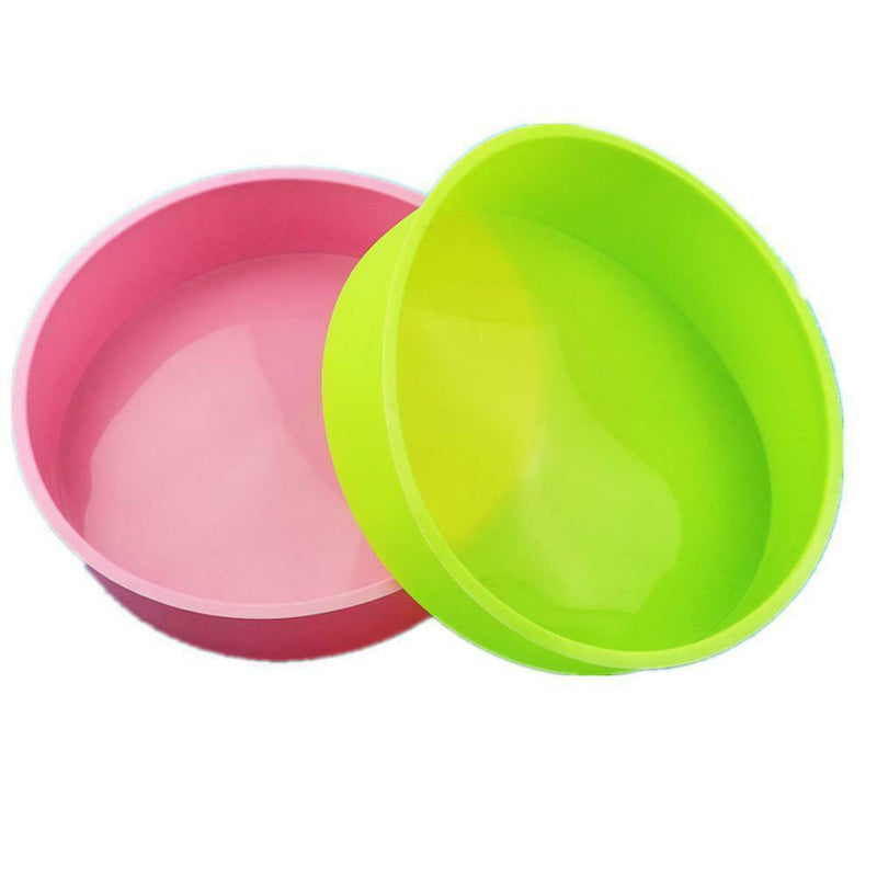 8 inches Round Silicone Non stick Cake Pan Bread Baking Mould For Kitchen G3Q8