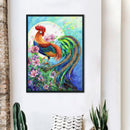 Floriferous Cocks Full Cross Stitch 11CT Cotton Thread DIY Printed Embroidery