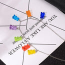 Necklace Jewelry Handmade Candy Colors Cute Cartoon Pendant Bear Chain N4Z8