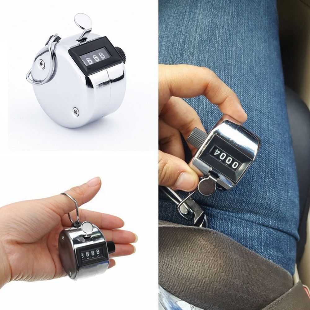 Portable Mechanical Counter Counting Clicker Number Counting 4 Digit N ...