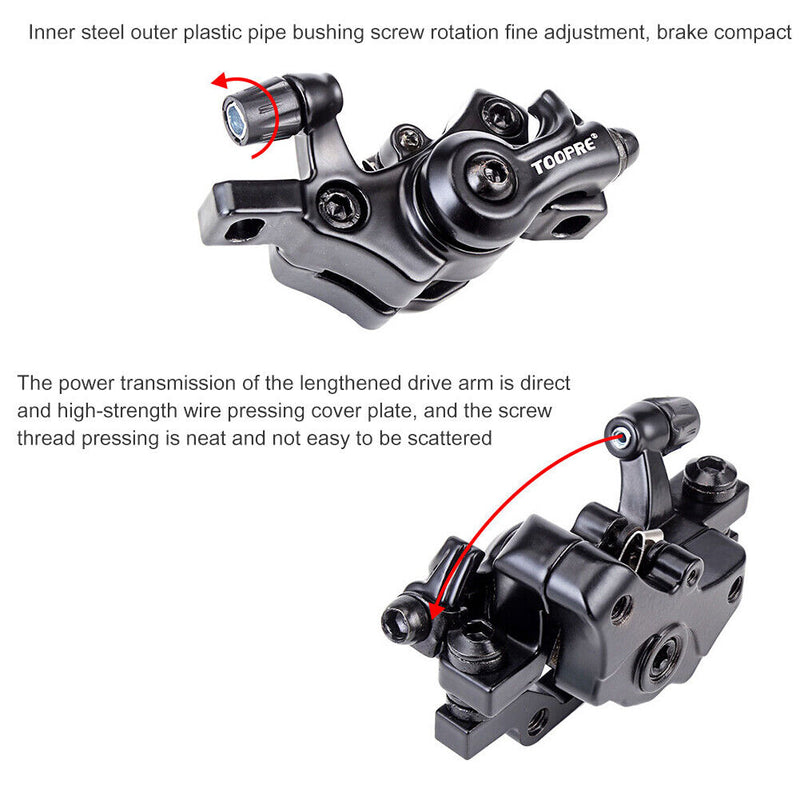 Bike Mechanic Disc Brake Caliper Brake Pad Rotors MTB Parts (Black Rear) Newly