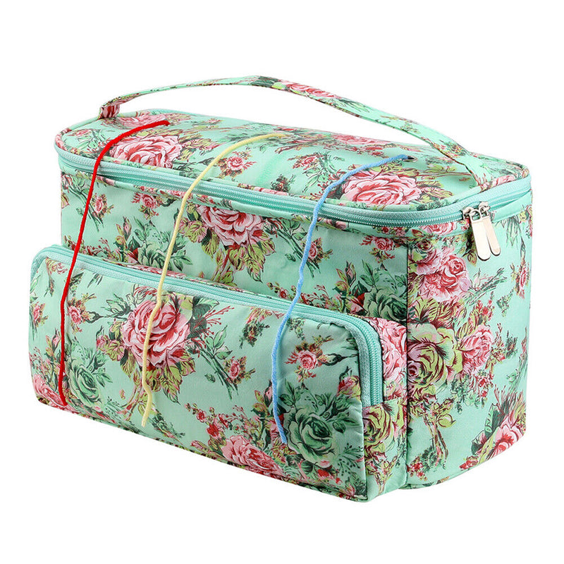 Printing Wool Crochet Hook Storage Tote Bag Knitting Yarn Holder Organizer