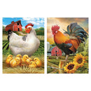 5D Diamond Painting Full Round Mosaic Chicken Picture Home Decor  2PCS