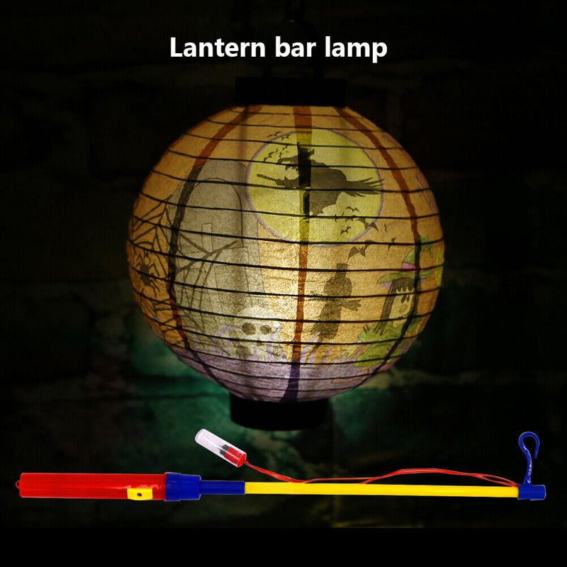 6x LED Portable Lantern Battery Powered Outdoor Hanger Hook Light Pole Lamp