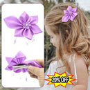 3" Purple BOWS HAIR RIBBON BOW GIRLS KIDS ALLIGATOR HAIRPIN CLIPS HOT X9N6 E6B4