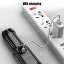 Portable ABS Flashlight Lamp with 1200mAh Built-In Battery Torch Lantern Light