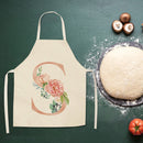 Letters Printed Kitchen Aprons Waterproof Linen Oil-proof Apron (68x55cm)