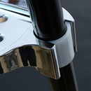 ABS Chrome Portable Base Bracket Adjustable Shower Head Holder Slide Clamp