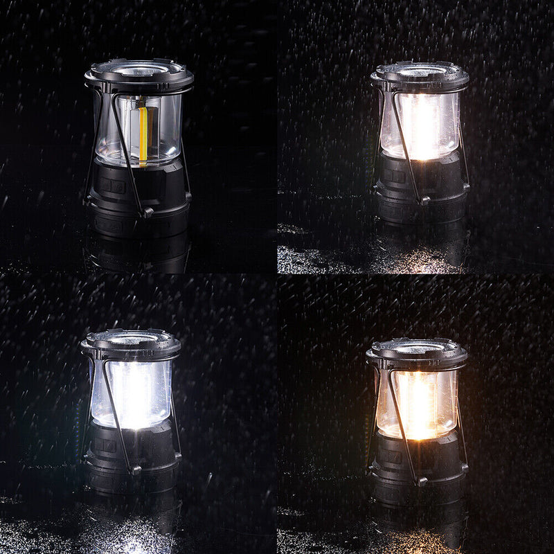 LED COB Camping Lantern 4 Modes Torch Light Waterproof Hanging for Travel Hiking