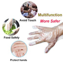 Vegetable Fruit Disposable Gloves Food Avoid Direct Touch Plastic Clear