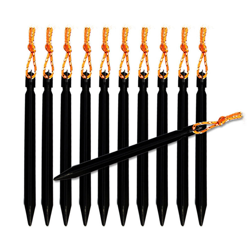 10pcs Tent Peg Aluminum Alloy Ground Nail Heavy Duty Portable for Camping Hiking