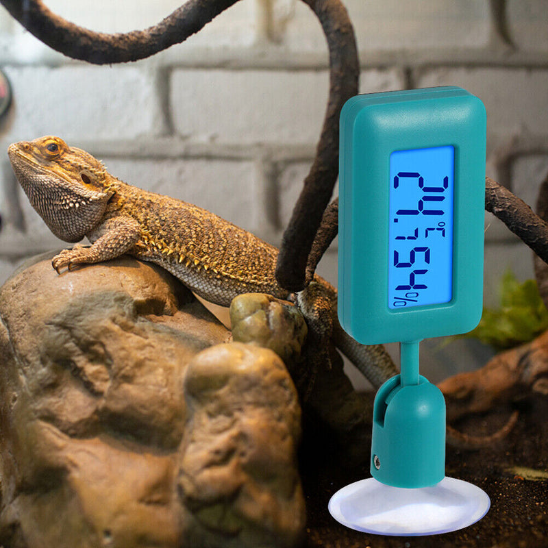 #A Reptile Thermometer Suction Cup Adsorption Terrarium Tank Hygrometer Equipmen