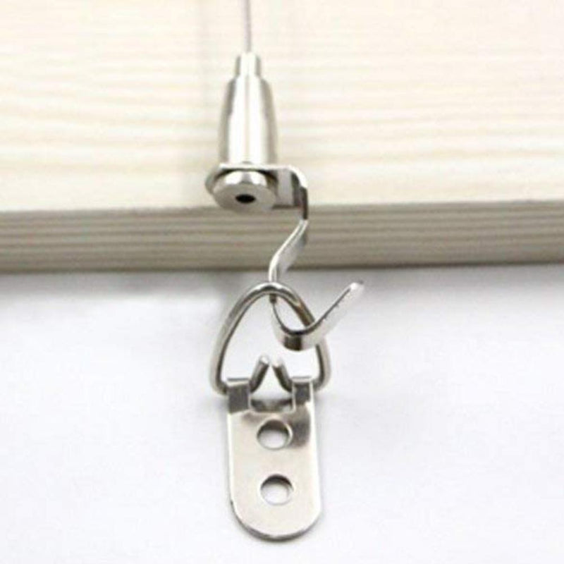 Stainless Steel Exhibition Art Gallery Photo Display Wire Cable Hook (4PCS)