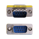 Asiprop 2pcs DB9 Male to Male Adapter Gender Changer Serial RS232