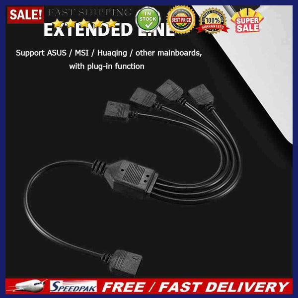 RGB Led Splitter Cable 5V 1 To 4 Extension Cable for Msi Asus Asrock LED Strip